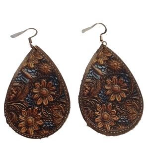 Bohemian Western Floral Vintage Style Dangle Droplet Earrings